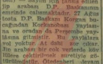 "Bir Devlet Jipi D.P. Başkanının Emrinde"