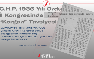 C.H.P.'nin 1936 Yılı Ordu İl Kongresinde "Korgan" Tavsiyesi