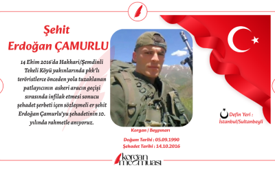 Şehit Erdoğan Çamurlu'yu Rahmetle Anıyoruz